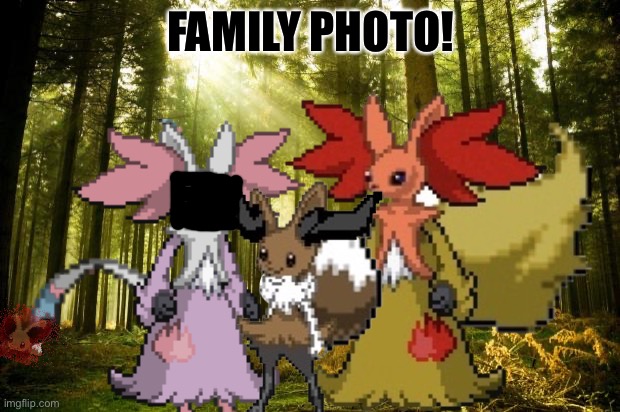 Family Photo! | FAMILY PHOTO! | image tagged in fennevee,delphareon,family photo,evaixen,redacted,sylvelphox | made w/ Imgflip meme maker