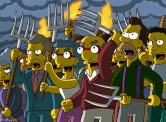 Simpsons Mob | image tagged in simpsons mob | made w/ Imgflip meme maker