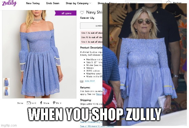 Grandma Jill Biden finds the internet | WHEN YOU SHOP ZULILY | image tagged in jill biden,old,online shopping,bad look,grandma finds the internet,funny | made w/ Imgflip meme maker