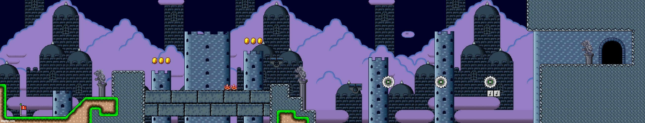 a section of the final level from my mario fangame | made w/ Imgflip meme maker
