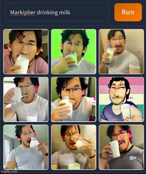 Marky moo | image tagged in funny,markiplier,milk | made w/ Imgflip meme maker