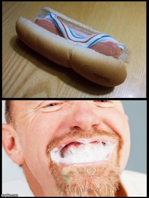 image tagged in hot dog,wiener,bros,toothpaste,oral,dental | made w/ Imgflip meme maker