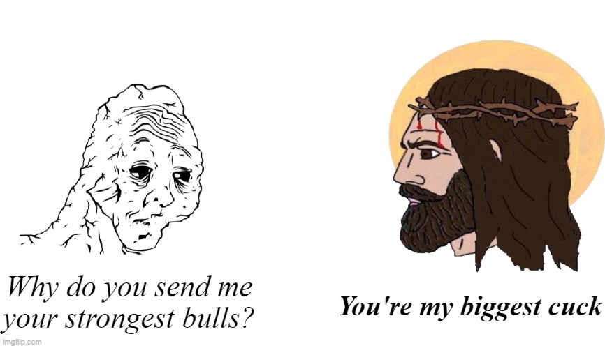 Why do you send me your strongest bulls? You're my biggest cuck | made w/ Imgflip meme maker