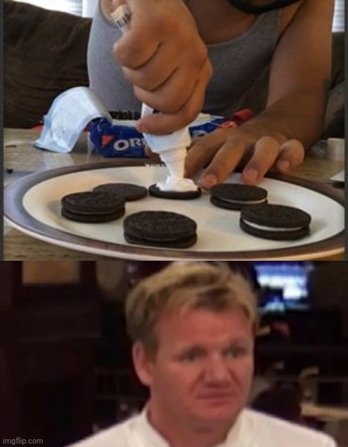 toothpaste oreo | image tagged in disgusted gordon ramsay,toothpaste,oreo | made w/ Imgflip meme maker