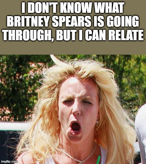 I Don't Know What Britney Spears Is Going Through, But I Can Relate | I DON'T KNOW WHAT BRITNEY SPEARS IS GOING THROUGH, BUT I CAN RELATE | image tagged in britney spears,hold me closer,funny face,britney spears funny,funny,memes | made w/ Imgflip meme maker