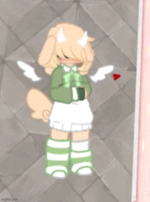 Umm- I’ve updated her a lot in the past hours XD (her name will be Rachel :D name idea by Jellybean) | image tagged in gacha | made w/ Imgflip meme maker