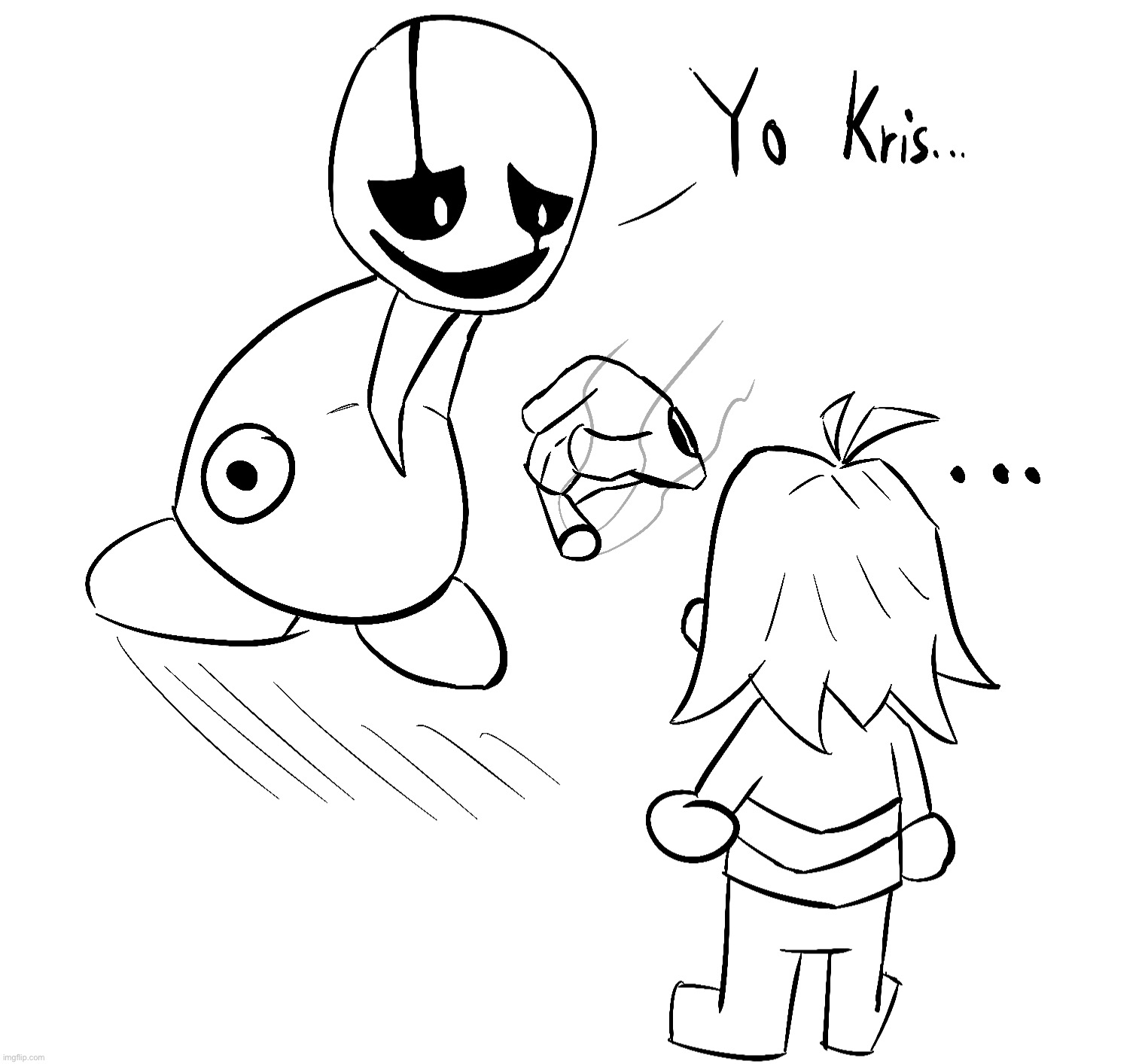 random ahh doodle i made because of something my friend sent me | made w/ Imgflip meme maker
