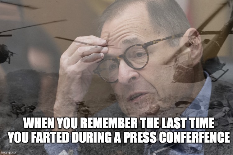 WHEN YOU REMEMBER THE LAST TIME YOU FARTED DURING A PRESS CONFERFENCE | made w/ Imgflip meme maker
