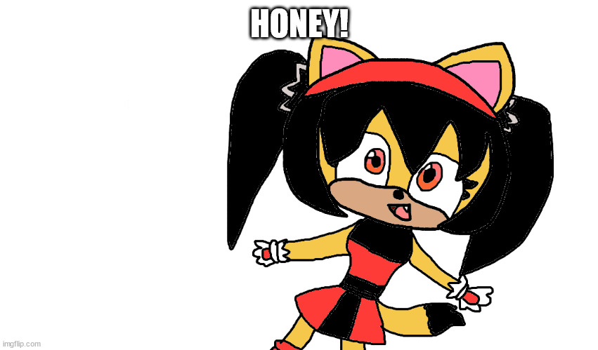 honey the cat! first time drawing her | HONEY! | image tagged in sonic the hedgehog | made w/ Imgflip meme maker