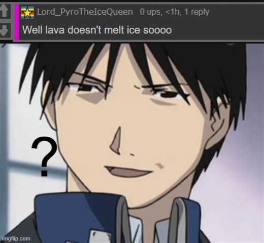 Uh- | image tagged in roy mustang | made w/ Imgflip meme maker