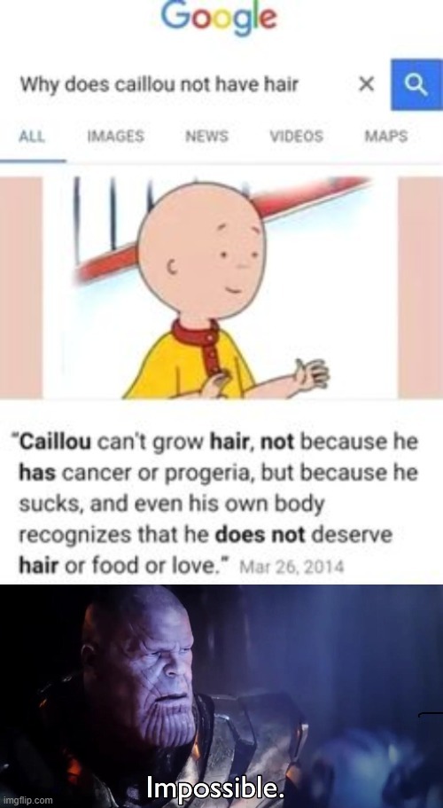 image tagged in thanos impossible | made w/ Imgflip meme maker