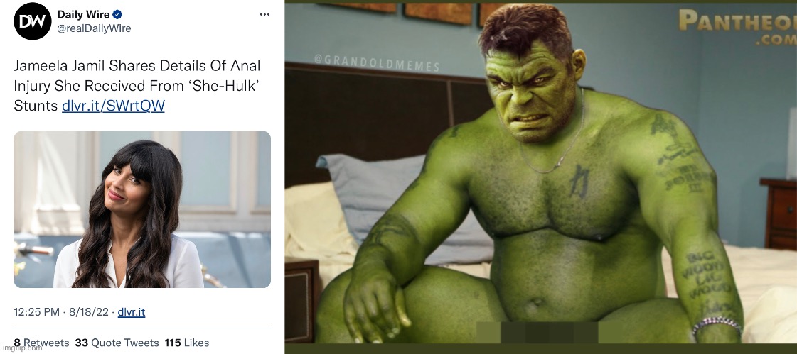 Just Splicing For Context | image tagged in grand old memes,hulk,wood | made w/ Imgflip meme maker