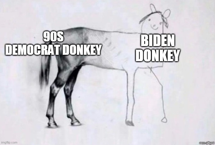 Biden Donkey | 90S DEMOCRAT DONKEY; BIDEN DONKEY | image tagged in horse drawing,democrat,biden | made w/ Imgflip meme maker