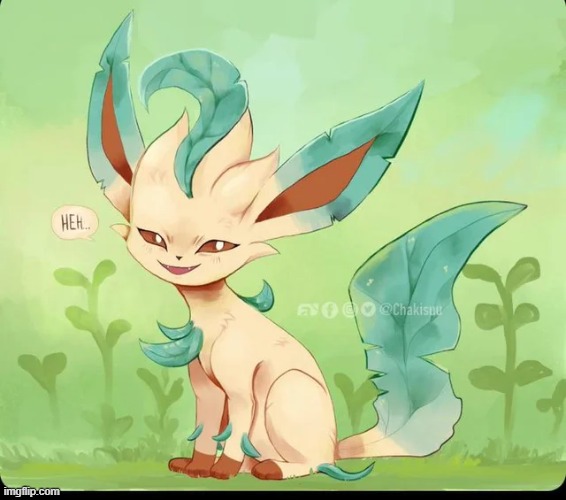 gn | image tagged in leafeon | made w/ Imgflip meme maker