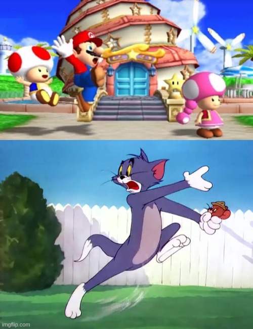 Mario, Toad, Tom, and Jerry Shocked | image tagged in dance dance revolution mario mix,tom and jerry,super mario,mario,dance dance revolution | made w/ Imgflip meme maker
