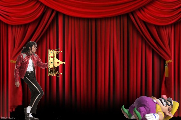 Shitpost based off a theater game I did | image tagged in stage curtains | made w/ Imgflip meme maker