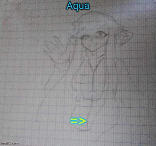 sorry for the low quality ? | Aqua; => | image tagged in aqua | made w/ Imgflip meme maker