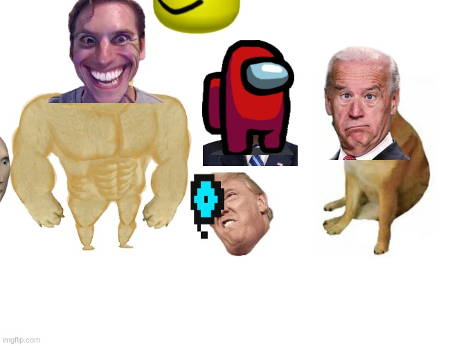 Buff Doge vs. Cheems | image tagged in memes,buff doge vs cheems | made w/ Imgflip meme maker