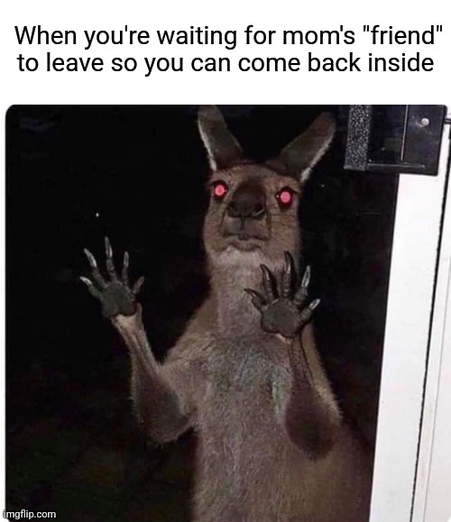 Let me in | When you're waiting for mom's "friend" to leave so you can come back inside | image tagged in let me in | made w/ Imgflip meme maker