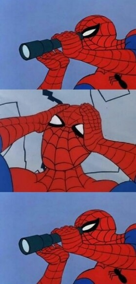 High Quality Spyglass Spider-Man Blank Meme Template