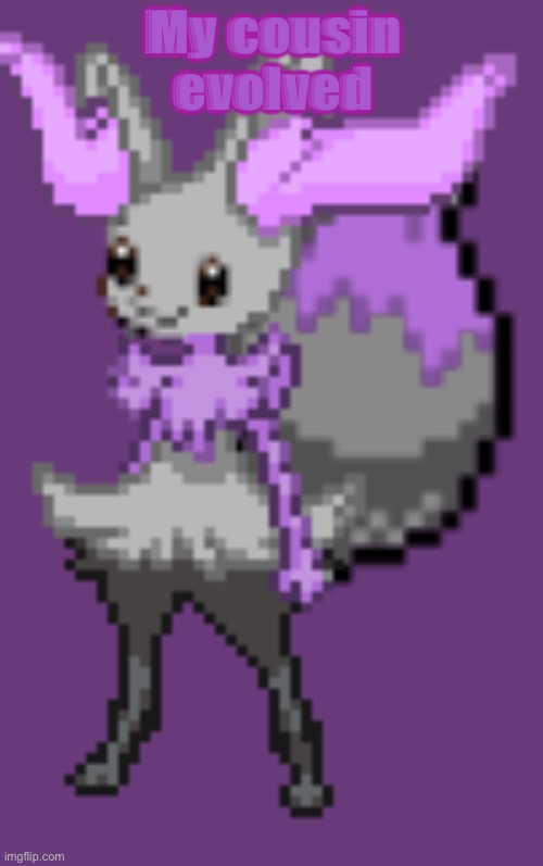 Hee Hee | My cousin evolved | image tagged in shiny evaixen | made w/ Imgflip meme maker