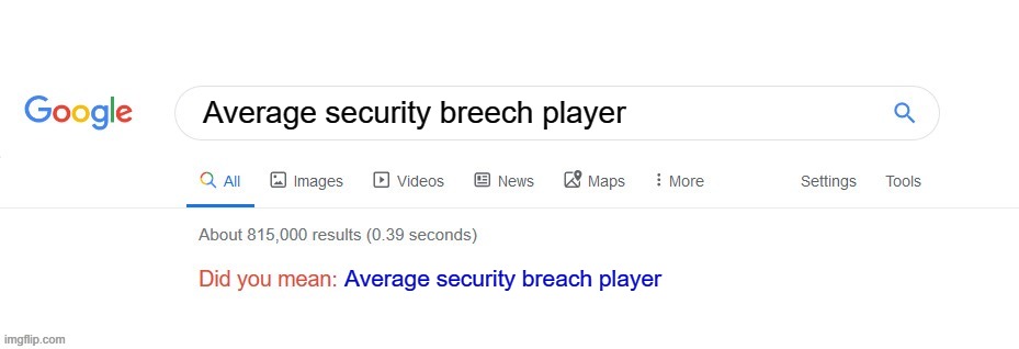 Did you mean? | Average security breech player Average security breach player | image tagged in did you mean | made w/ Imgflip meme maker