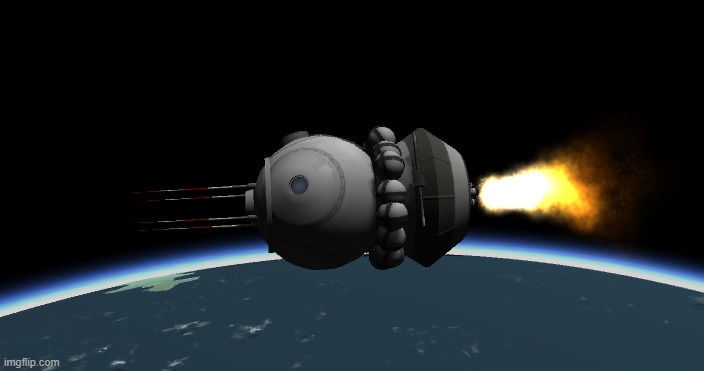 Solid rocket motors at the bottom of the craft deorbit the capsule for reentry | made w/ Imgflip meme maker