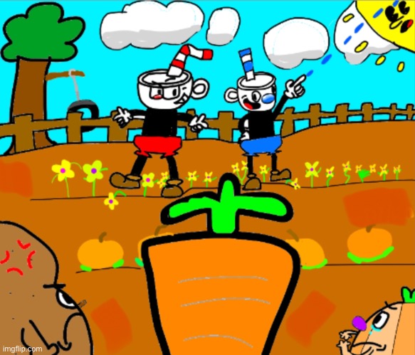 A Cuphead drawing to celebrate me beating Cuphead! | image tagged in cuphead,doodle,quandale dingle | made w/ Imgflip meme maker
