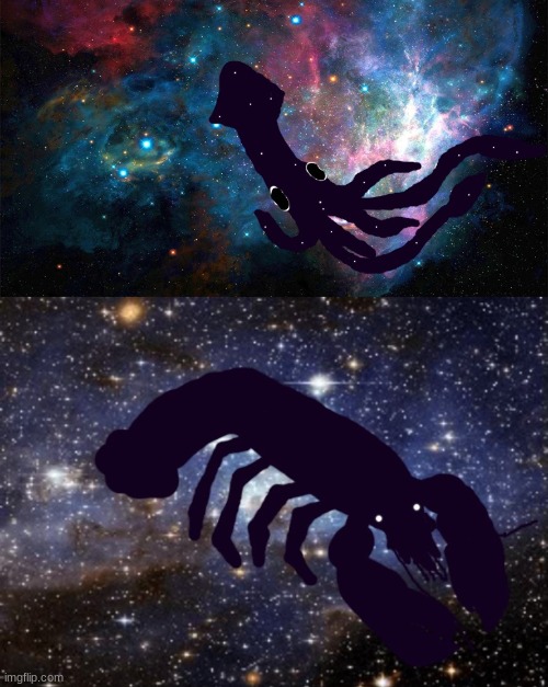 meet Cosmikraken and Galactilobster, Celestial Rivals as old as Reality | made w/ Imgflip meme maker