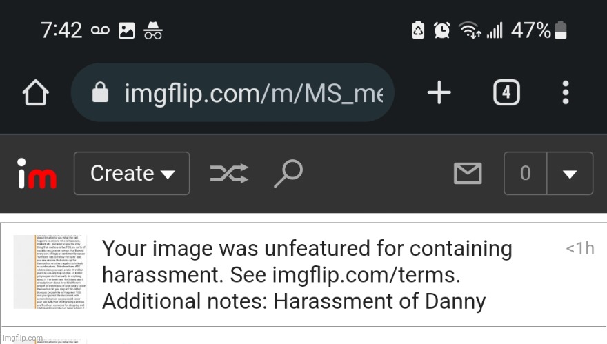How was it harassment when nobody mentioned him?? | made w/ Imgflip meme maker