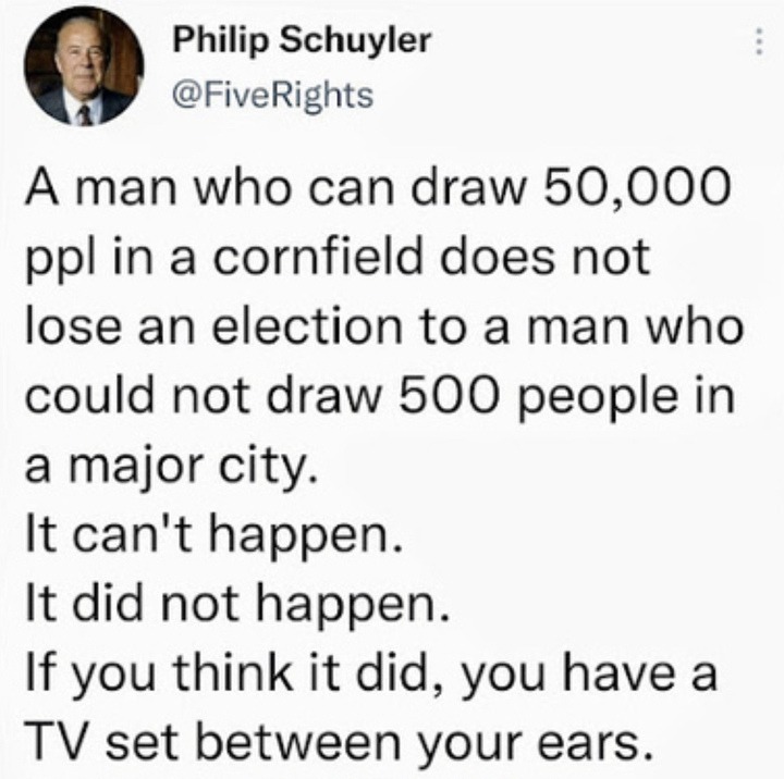 50K vs. 500 | image tagged in 50k,500,philip schuyler,stolen election,treason,trump 2020 | made w/ Imgflip meme maker