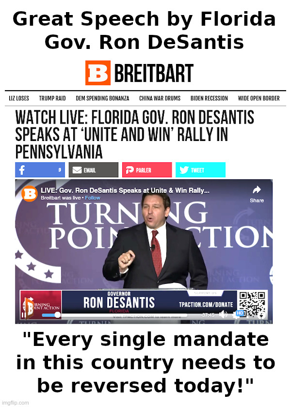 Great Speech by Florida Gov. Ron DeSantis | image tagged in ron desantis,florida,turning point usa | made w/ Imgflip meme maker