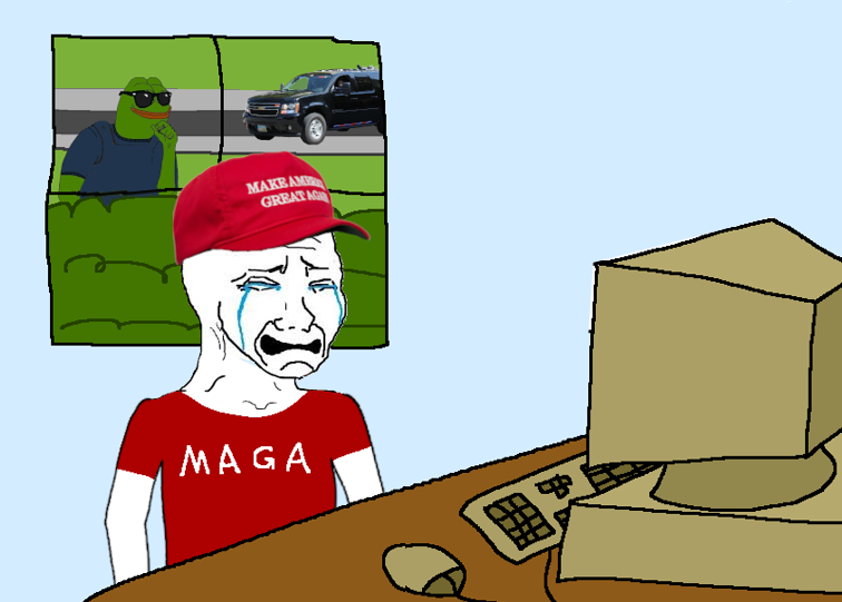 crying maga Blank Meme Template