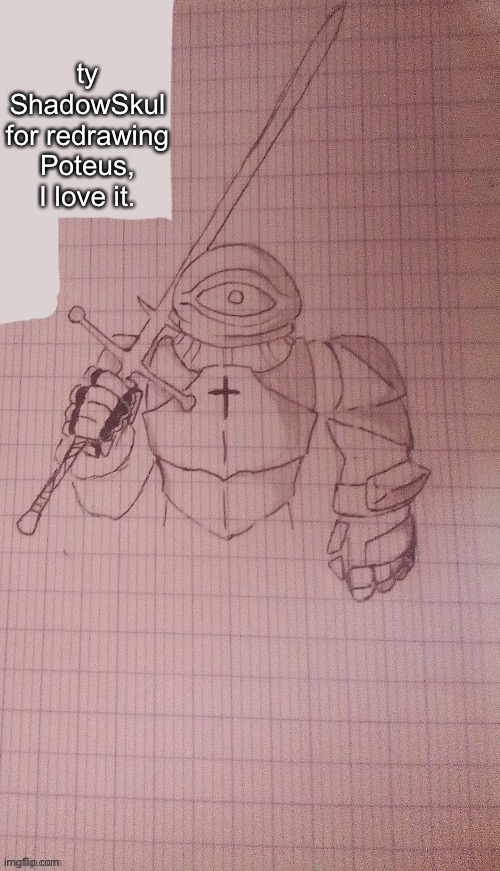 pot crusader | ty ShadowSkul for redrawing Poteus, I love it. | image tagged in poteus | made w/ Imgflip meme maker