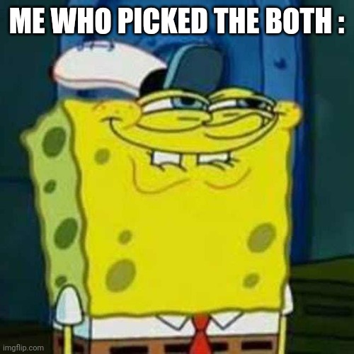 HEHEHE | ME WHO PICKED THE BOTH : | image tagged in hehehe | made w/ Imgflip meme maker