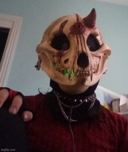 suit progress lmao, just need to add the tongue when it arrives then the skull itself will be done | made w/ Imgflip meme maker