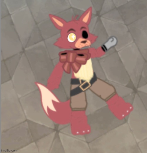 I tried making Foxy from fnaf! Who next? (The black eye is used to resemble  the eye patch I couldn't quite get one so that's wha - Imgflip