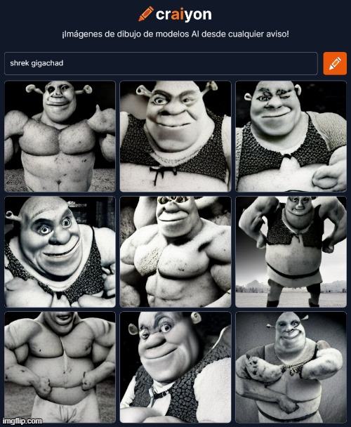 shrek gigachad | image tagged in gigachad,shrek,dall e mini | made w/ Imgflip meme maker