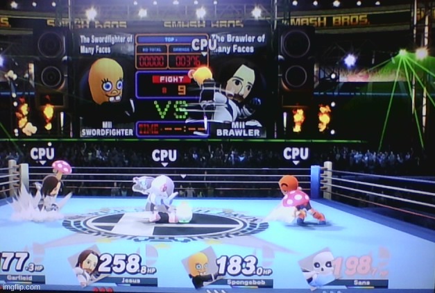 garfield has hit jesus with some shroom spores | made w/ Imgflip meme maker