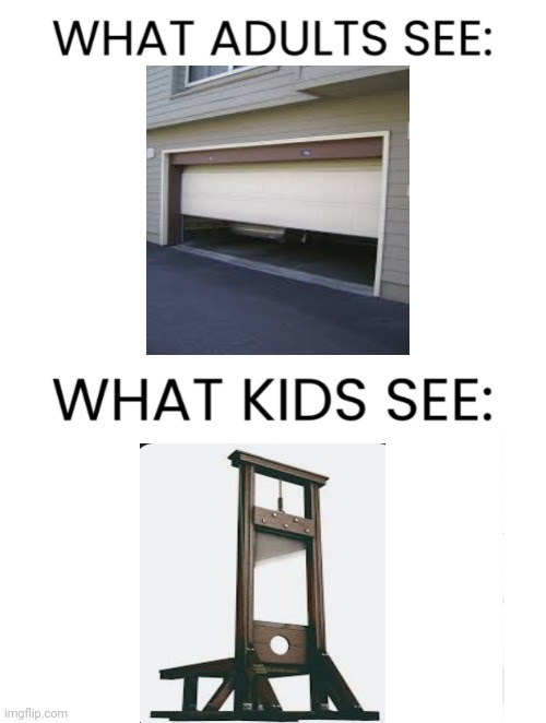 Death race | image tagged in what adults see what kids see | made w/ Imgflip meme maker