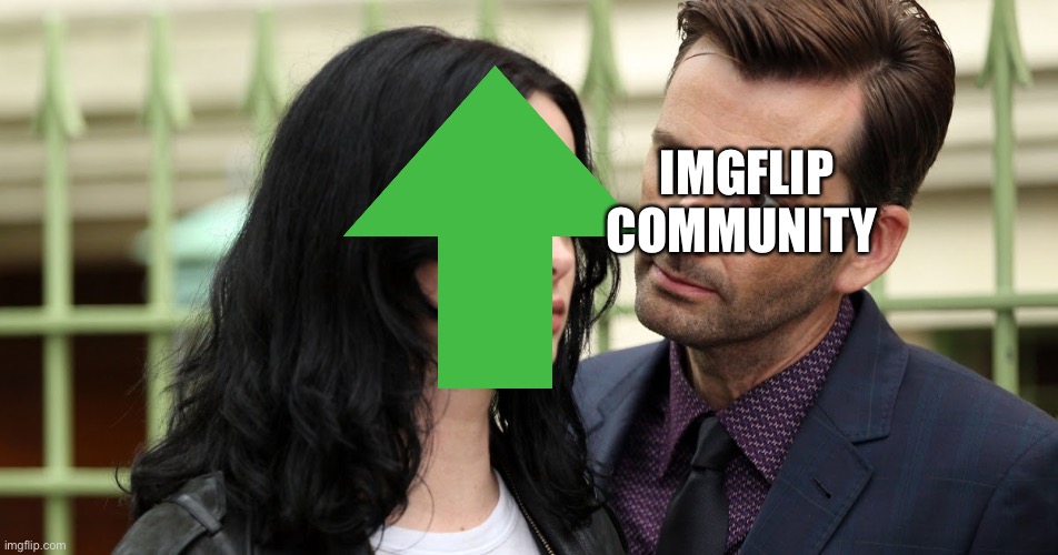 Fax | IMGFLIP COMMUNITY | image tagged in jessica jones death stare | made w/ Imgflip meme maker
