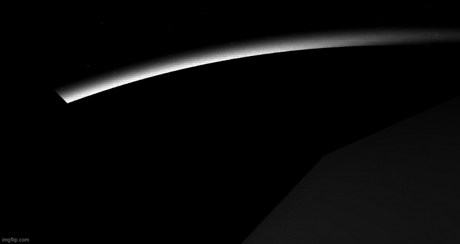 This photo tells us that the orientation and stability control systems are working nominally | made w/ Imgflip meme maker