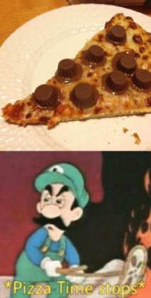 Pizza With Chocolate Cupcakes Blank Meme Template