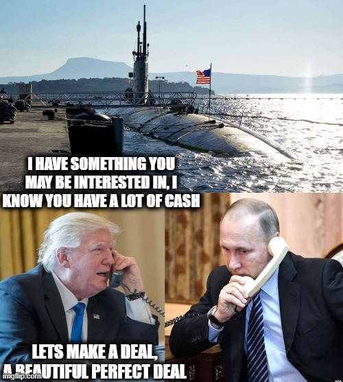 Lock him up and stop the carnage. | I HAVE SOMETHING YOU MAY BE INTERESTED IN, I KNOW YOU HAVE A LOT OF CASH; LETS MAKE A DEAL, A BEAUTIFUL PERFECT DEAL | image tagged in trump putin phone call,memes,treason,politics,maga,lock him up | made w/ Imgflip meme maker