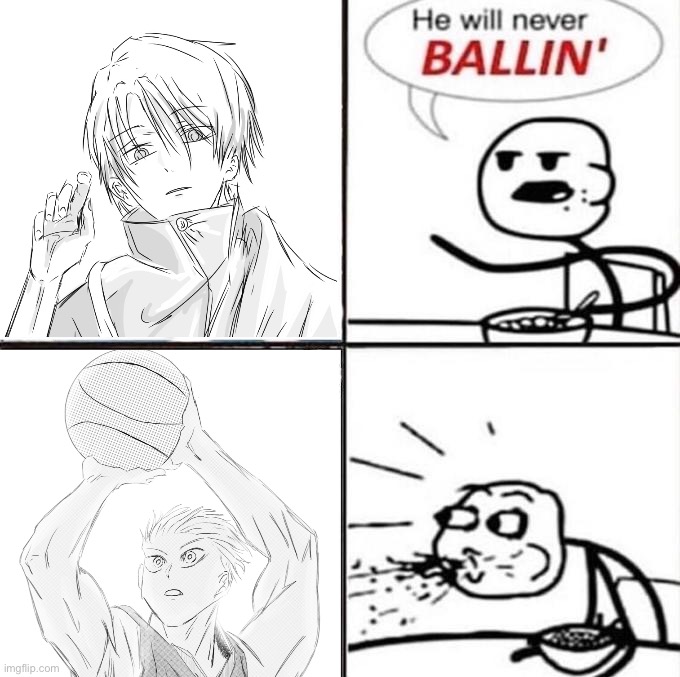 Chinzo be ballin | image tagged in he'll never be ballin' | made w/ Imgflip meme maker