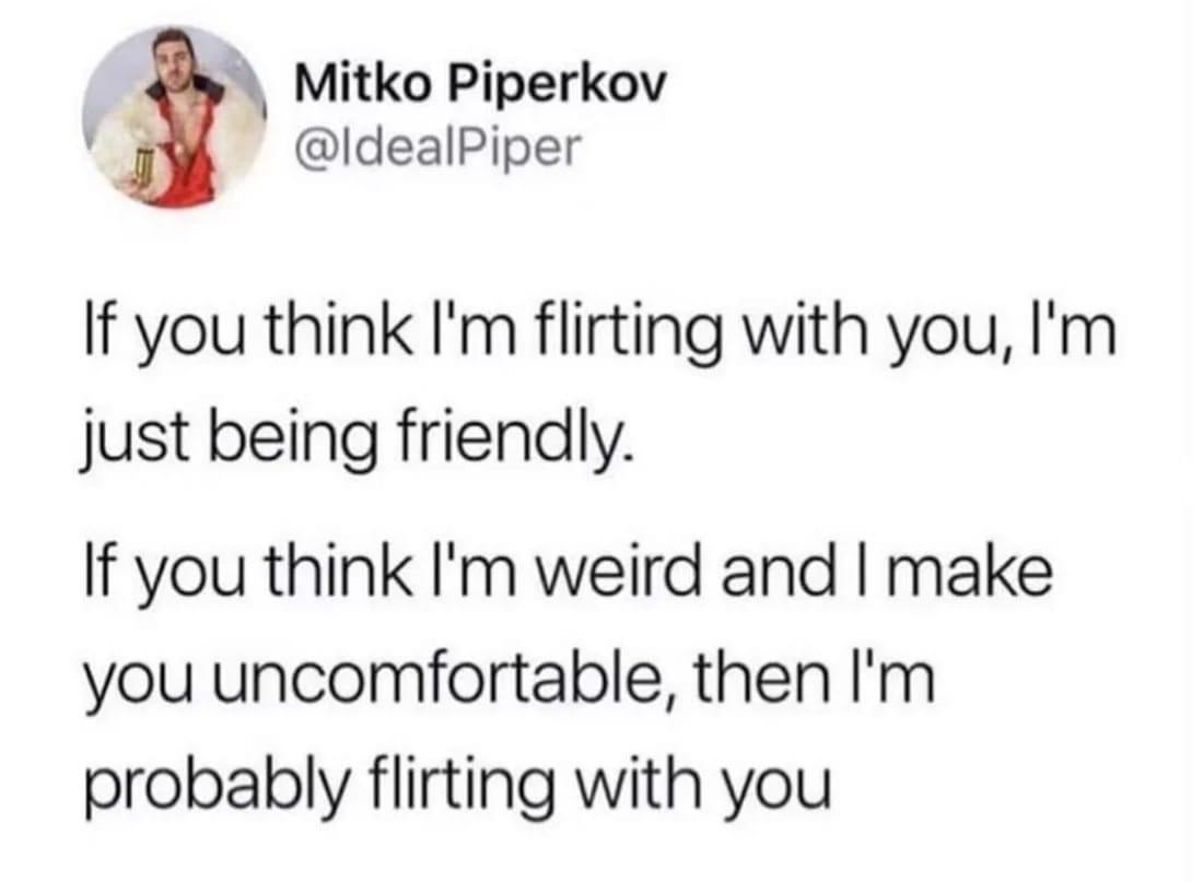 Uncomfortable Flirting vs. Friendly Blank Meme Template