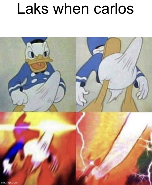 Donald Duck erection | Laks when carlos | image tagged in donald duck erection | made w/ Imgflip meme maker