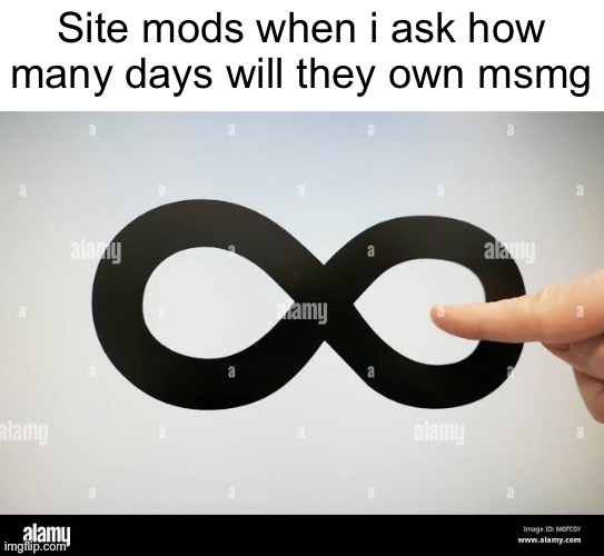 Site mods when i ask how many days will they own msmg | made w/ Imgflip meme maker