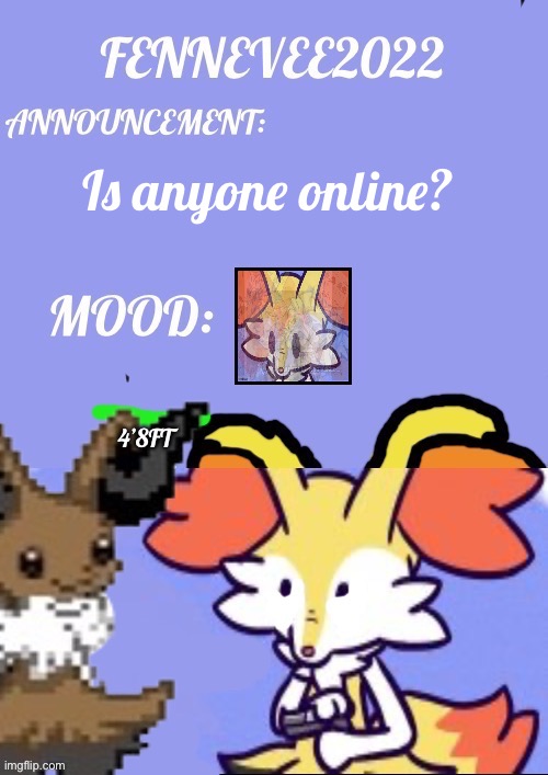Anyone? | Is anyone online? | image tagged in evaixen announcement template | made w/ Imgflip meme maker
