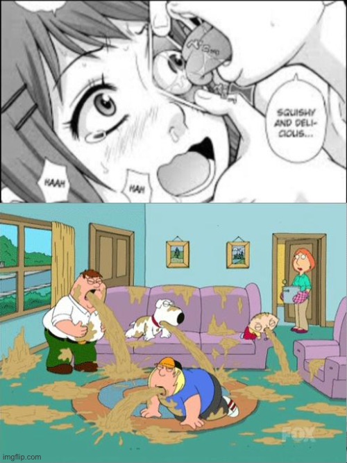 image tagged in family guy puke | made w/ Imgflip meme maker